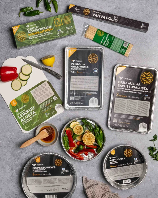 Oletko jo korkannut grillikauden? Fredmanilta saat täydelliset avut grillaukseen! 💯

Grillaus- ja savustusalustat, vahva folio, paistovuuat, grillitikut, leikkuualustat sekä Carita-kuituliina. 

Grilli kuumaksi 🔥🔥🔥

#grillaus #grillaakuinmimmi #suomalainenkeittiöperhe #ruoanpuolella